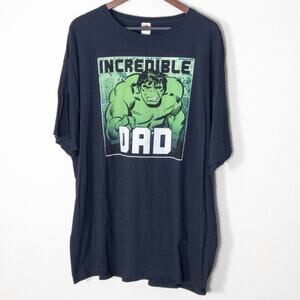 Fruit of the Loom Men’s Incredible Dad Hulk Graphic T-Shirt Dadcore Comic 3XL
